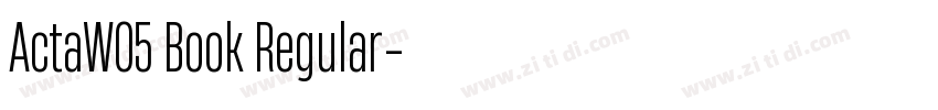 ActaW05 Book Regular字体转换